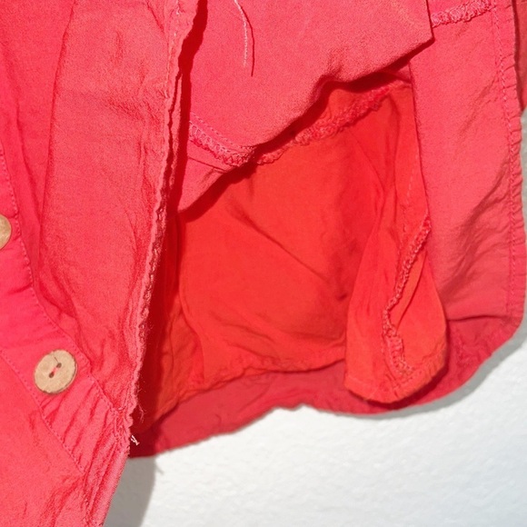 ModCloth Salmon Pull On Decorative Button Mini Skirt - Picture 8 of 11